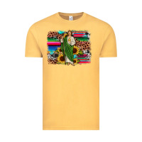 Vintage Mustard san judas leopard cowhide sunflower background Vintage Tee - JahusDesignShop