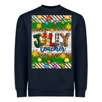 Navy Christmas jolly teacher Heavyweight Sweatshirt - Artiststas