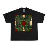 Black christmas candle and ornaments seamless pattern Urban Heavy Tee - BundleAndBundleShop