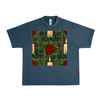 Midnight Navy christmas candle and ornaments seamless pattern Urban Heavy Tee - BundleAndBundleShop