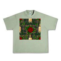 Oil Green christmas candle and ornaments seamless pattern Urban Heavy Tee - BundleAndBundleShop