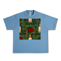 Pebble Blue christmas candle and ornaments seamless pattern Urban Heavy Tee - BundleAndBundleShop