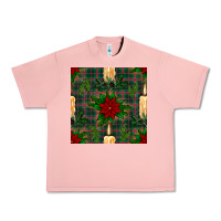 Salmon christmas candle and ornaments seamless pattern Urban Heavy Tee - BundleAndBundleShop