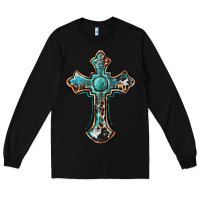 Black western cross Long Sleeve Tee - BarkalooDesign