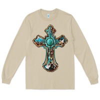 Mushroom western cross Long Sleeve Tee - BarkalooDesign
