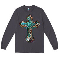 Smoke western cross Long Sleeve Tee - BarkalooDesign