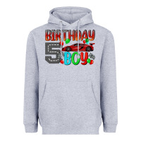 Heather Grey birthday boy 5 Heavyweight Hoodie - BundleAndBundleShop