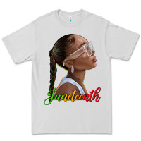 Dove Grey juneteenth black woman Premium Tee - texasbilliewilder