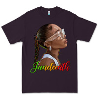 Plum juneteenth black woman Premium Tee - texasbilliewilder