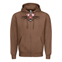 Chestnut bunny face easter Zipper Hoodie - MaliasSmallBusiness
