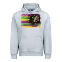 Heather Grey mardi gras flag Urban Hoodie - CowGirlArtShop