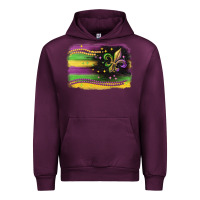 Mauve Wine mardi gras flag Urban Hoodie - CowGirlArtShop