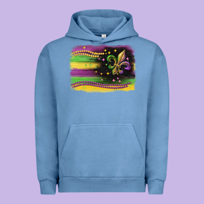 Mardi Gras Flag Urban Hoodie Designed By Cowgirlartshop