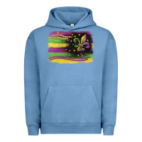 Pigment Pebble Blue mardi gras flag Urban Hoodie - CowGirlArtShop