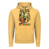 Vintage Mustard Dead İnside But Merry Human Skull Vintage Hoodie - FaDigitalArtStudio