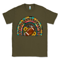 Army Green football rainbow Classic Tee - Artiststas