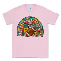 Bubblegum Pink football rainbow Classic Tee - Artiststas