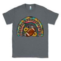 Charcoal Heather football rainbow Classic Tee - Artiststas