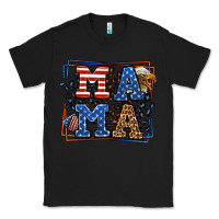 Black Army Veteran mama leopard frame 4th of July Classic Tee - LillyAllenDesigns