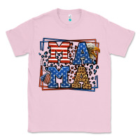 Bubblegum Pink Army Veteran mama leopard frame 4th of July Classic Tee - LillyAllenDesigns