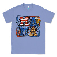 Colony Blue Army Veteran mama leopard frame 4th of July Classic Tee - LillyAllenDesigns