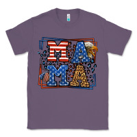 Lavender Army Veteran mama leopard frame 4th of July Classic Tee - LillyAllenDesigns