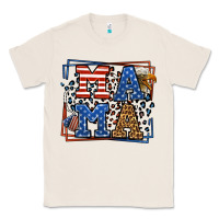 Natural Army Veteran mama leopard frame 4th of July Classic Tee - LillyAllenDesigns