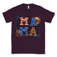 Plum Army Veteran mama leopard frame 4th of July Classic Tee - LillyAllenDesigns