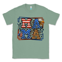 Sage Army Veteran mama leopard frame 4th of July Classic Tee - LillyAllenDesigns