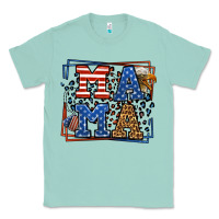 Seafoam Army Veteran mama leopard frame 4th of July Classic Tee - LillyAllenDesigns