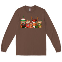 Chestnut Reindeer Christmas Coffee Cups Long Sleeve Tee - Jasminsmagicworld