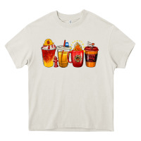 Cream firefighter coffee cups Heavy Core Tee - texasbilliewilder