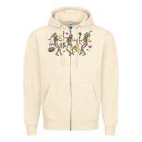 Sandshell dancing skeletons mardi gras Zipper Hoodie - MaliasSmallBusiness