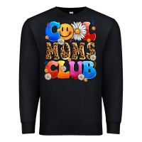 Black cool moms club Premium Sweatshirt - LillyAllenDesigns