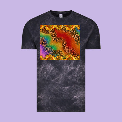Pride Sunflower  Rainbow Leopard Vintage Tee Designed By Adodesignshop
