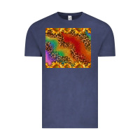 Vintage Denim pride sunflower  rainbow leopard Vintage Tee - AdoDesignShop