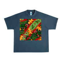 Midnight Navy christmas gingerbread man and candy cane seamless pattern Urban Heavy Tee - BundleAndBundleShop