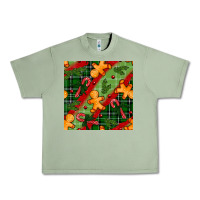 Oil Green christmas gingerbread man and candy cane seamless pattern Urban Heavy Tee - BundleAndBundleShop