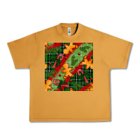 Peanut Butter christmas gingerbread man and candy cane seamless pattern Urban Heavy Tee - BundleAndBundleShop