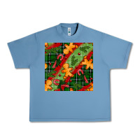 Pebble Blue christmas gingerbread man and candy cane seamless pattern Urban Heavy Tee - BundleAndBundleShop