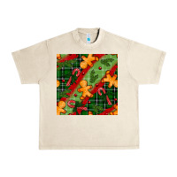 Sandshell christmas gingerbread man and candy cane seamless pattern Urban Heavy Tee - BundleAndBundleShop