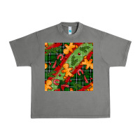Tornado christmas gingerbread man and candy cane seamless pattern Urban Heavy Tee - BundleAndBundleShop