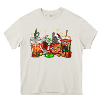 Cream Christmas coffee cups with French Bulldog Heavy Core Tee - RanaPortraitStore