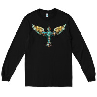 Black western cross wings Long Sleeve Tee - BarkalooDesign