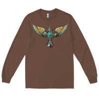 Chestnut western cross wings Long Sleeve Tee - BarkalooDesign