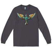 Smoke western cross wings Long Sleeve Tee - BarkalooDesign