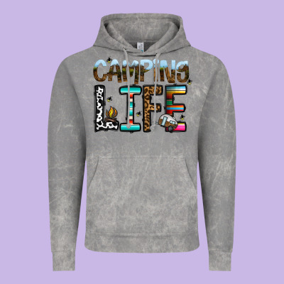Camping Life Vintage Hoodie Designed By Cowhidedigitalart
