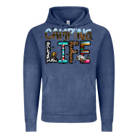 Vintage Denim camping life Vintage Hoodie - CowhideDigitalArt