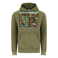 Vintage Olive camping life Vintage Hoodie - CowhideDigitalArt