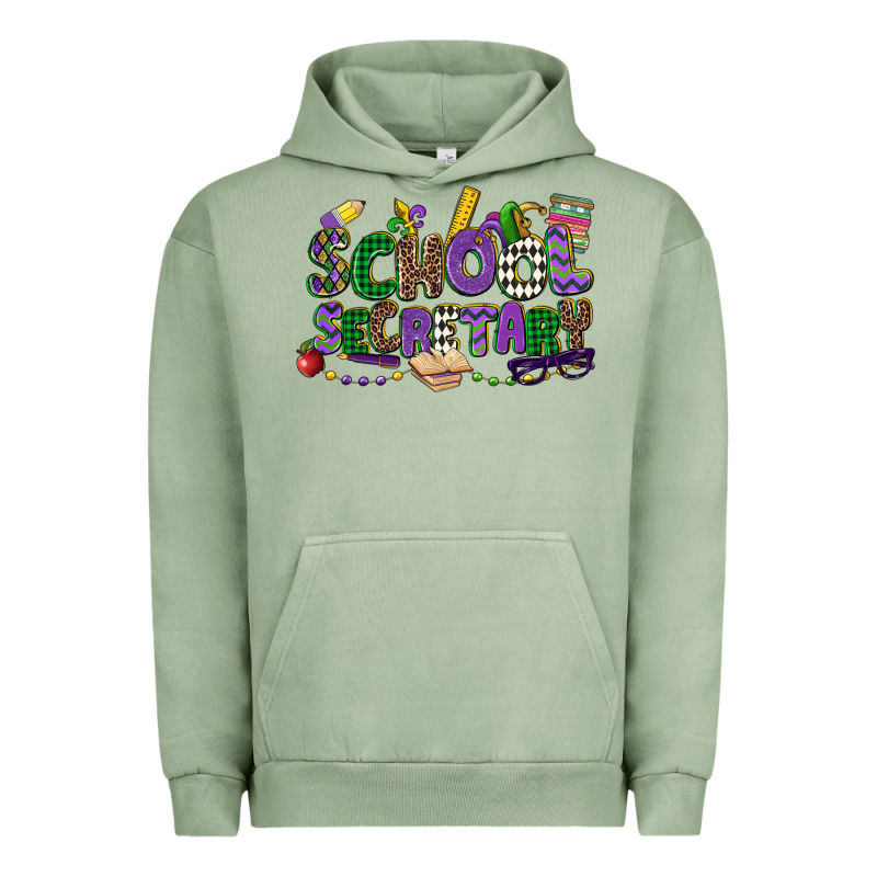 School Secretary Mardi Gras Urban Hoodie by CowGirlArtShop | Teevron